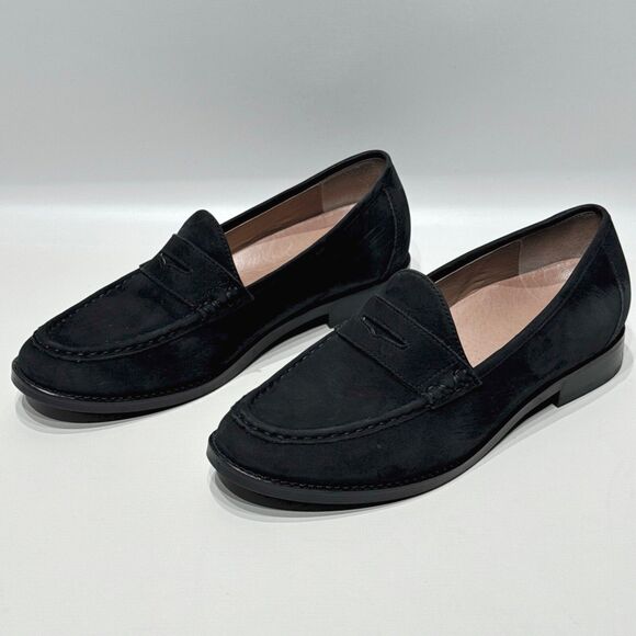 Vionic Waverly Black Nubuck Leather Penny Loafers Comfort Arch Support Women 7.5 - Picture 1 of 14